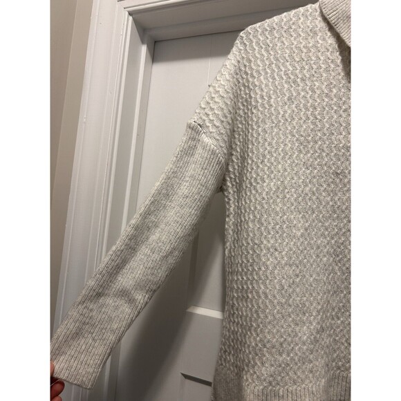 New Madison Grey Warm Gray Textured Knit Turtleneck Sweater Pullover Size Large - Picture 5 of 6